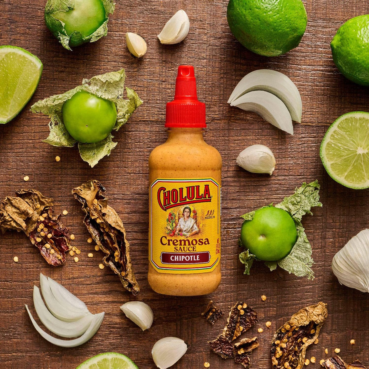 Cholula Chipotle Cremosa Sauce – Mindful Eating Companion for Weeknight Meal Prep, Creamy Medium Heat Drizzle, 8 fl oz