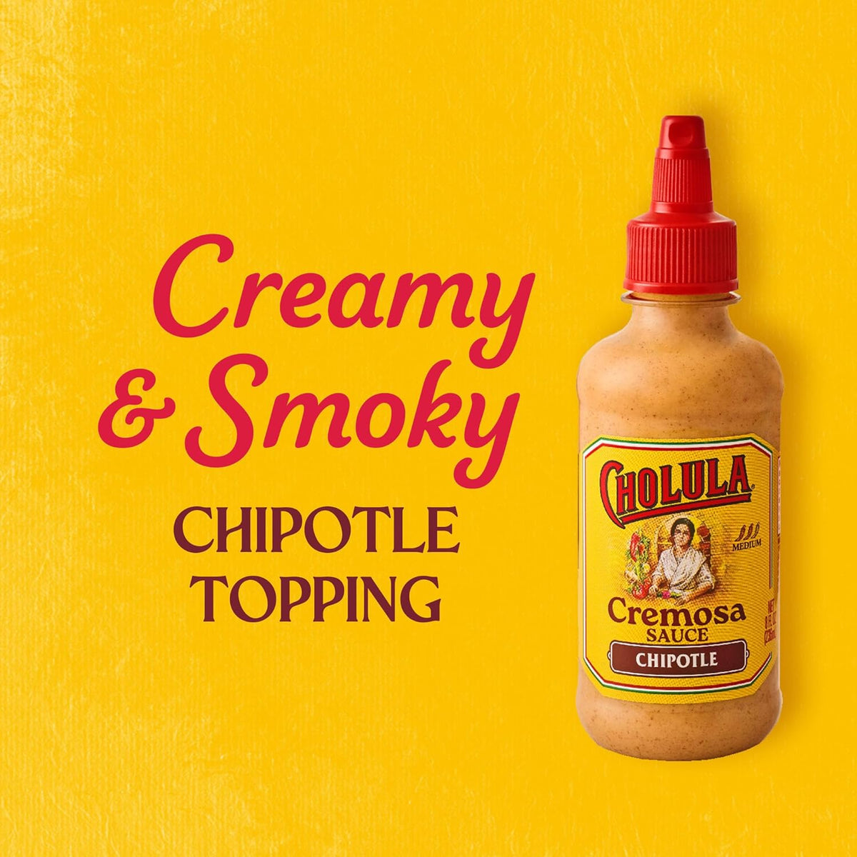Cholula Chipotle Cremosa Sauce – Mindful Eating Companion for Weeknight Meal Prep, Creamy Medium Heat Drizzle, 8 fl oz
