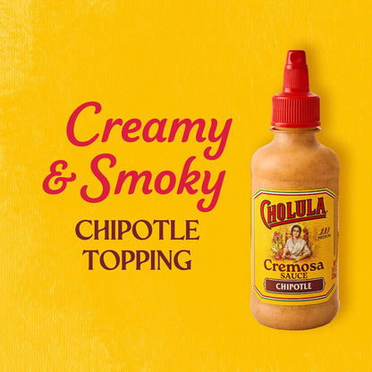 Cholula Chipotle Cremosa Sauce – Mindful Eating Companion for Weeknight Meal Prep, Creamy Medium Heat Drizzle, 8 fl oz