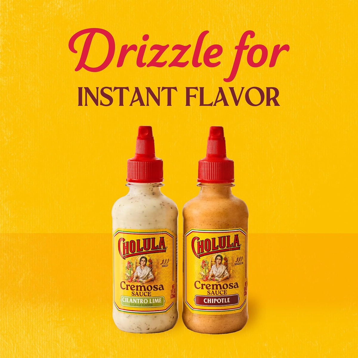 Cholula Cremosa Cilantro Lime – Fast Flavor Shortcut for Lunch Prep, Rice Bowls & Office Lunches, Mild 8 oz Flip-Cap