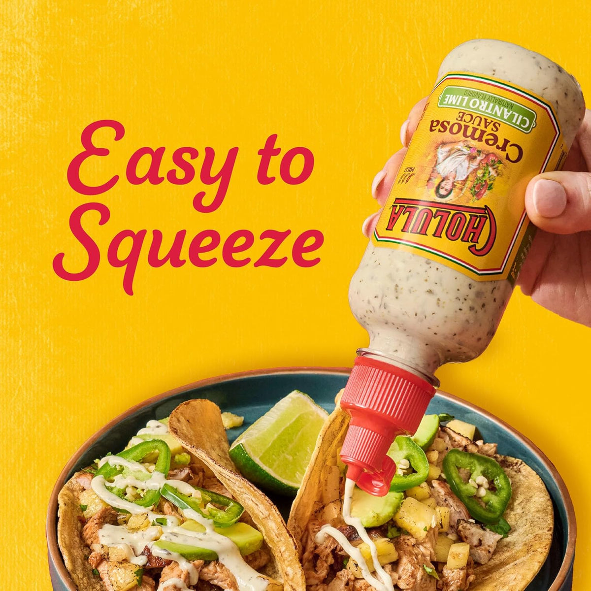 Cholula Cremosa Cilantro Lime – Fast Flavor Shortcut for Lunch Prep, Rice Bowls & Office Lunches, Mild 8 oz Flip-Cap