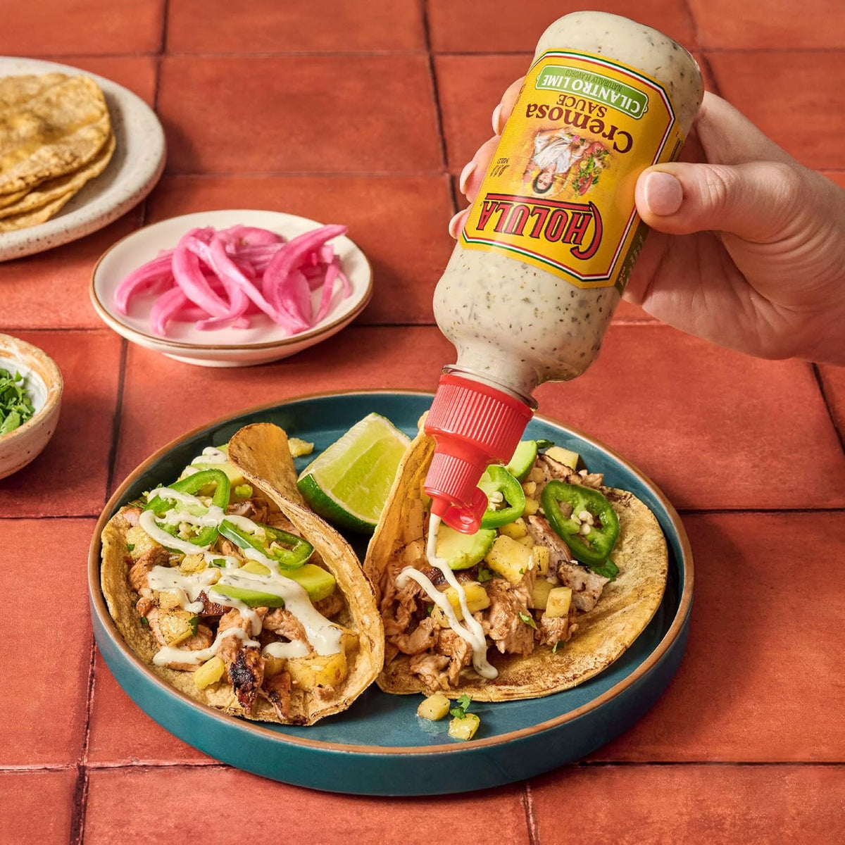 Cholula Cremosa Cilantro Lime – Fast Flavor Shortcut for Lunch Prep, Rice Bowls & Office Lunches, Mild 8 oz Flip-Cap