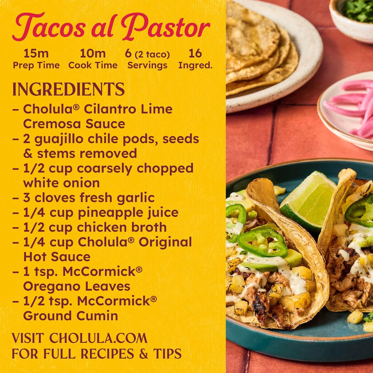 Cholula Cremosa Cilantro Lime – Fast Flavor Shortcut for Lunch Prep, Rice Bowls & Office Lunches, Mild 8 oz Flip-Cap