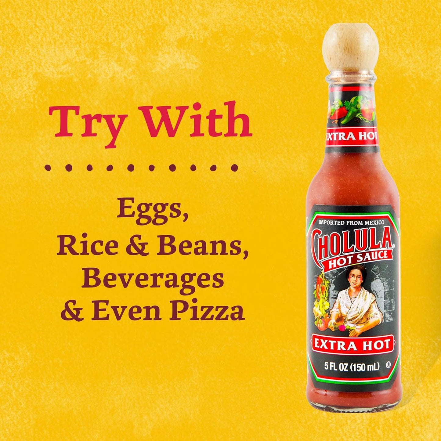 Cholula Extra Hot Sauce – Holiday Stocking Stuffer for Chile-Loving Spouses, Twin Pack 2 x 5 fl oz