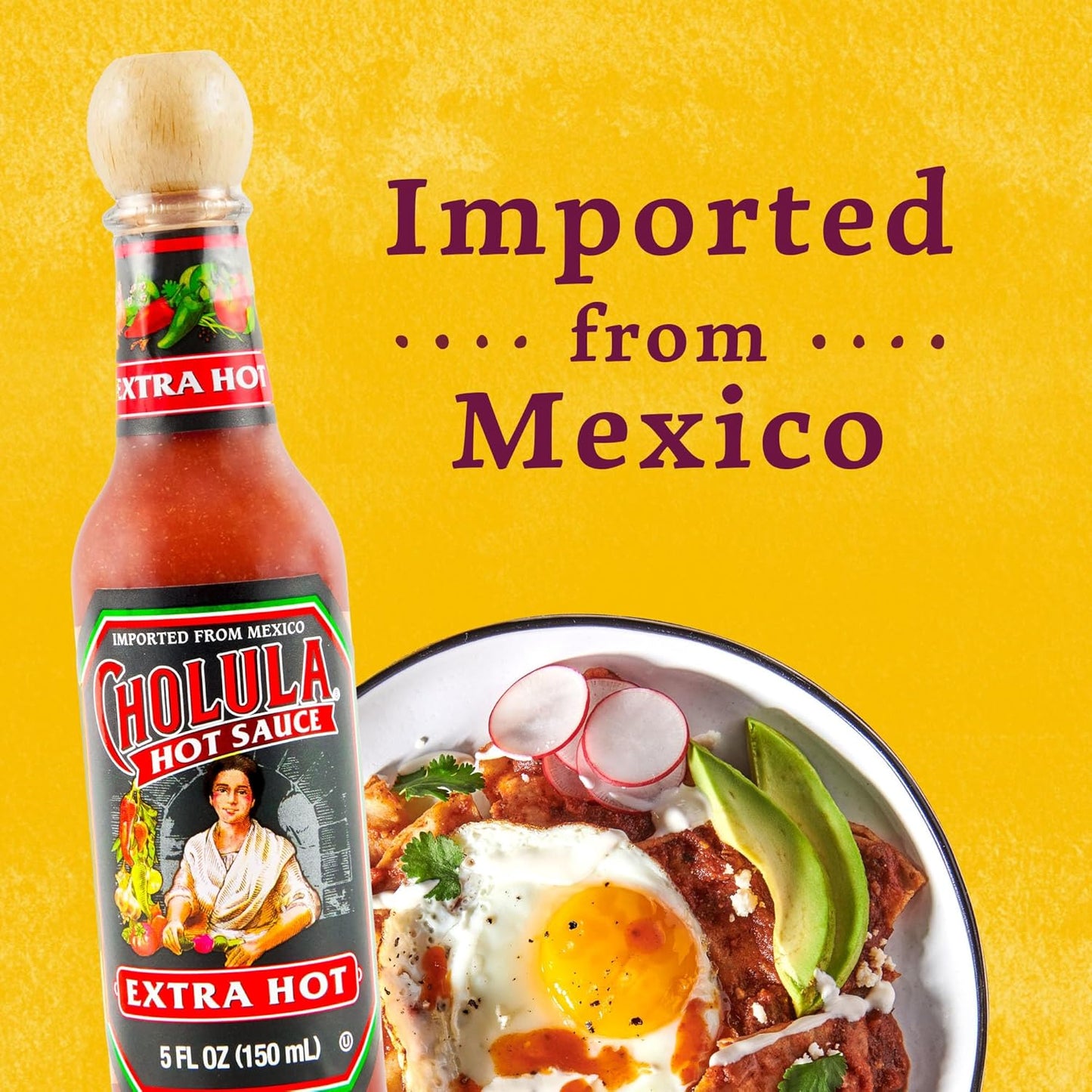 Cholula Extra Hot Sauce – Holiday Stocking Stuffer for Chile-Loving Spouses, Twin Pack 2 x 5 fl oz
