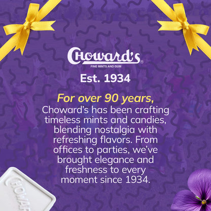 Choward's Violet Mints 6-Pack – Individually Wrapped Lunchbox Candy for Kids' School Snacks and Treat Sharing