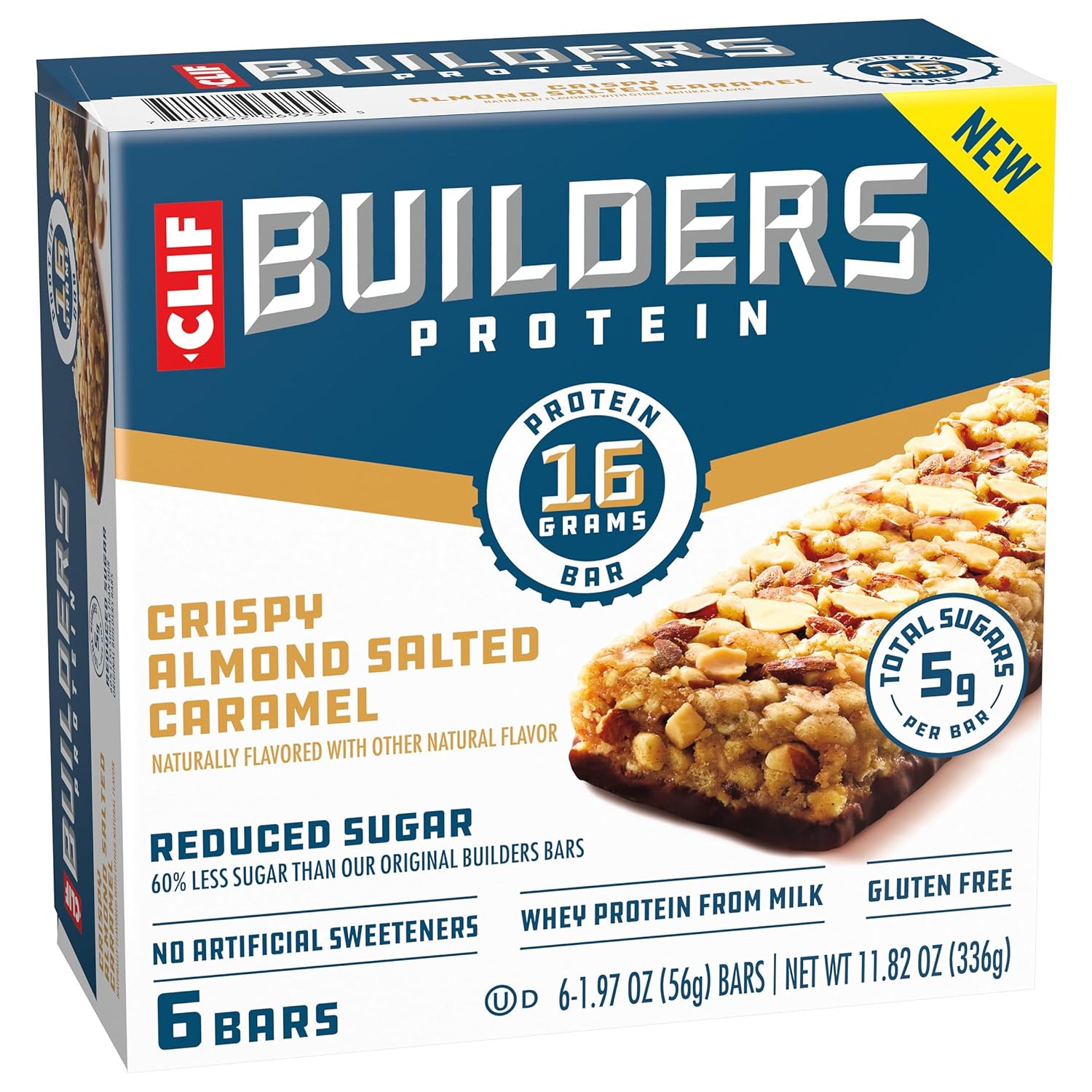 CLIF BUILDERS Protein Bar - Trail-Ready Peanut Butter Chocolate Snack for Hiking, Biking, and Camping Trips