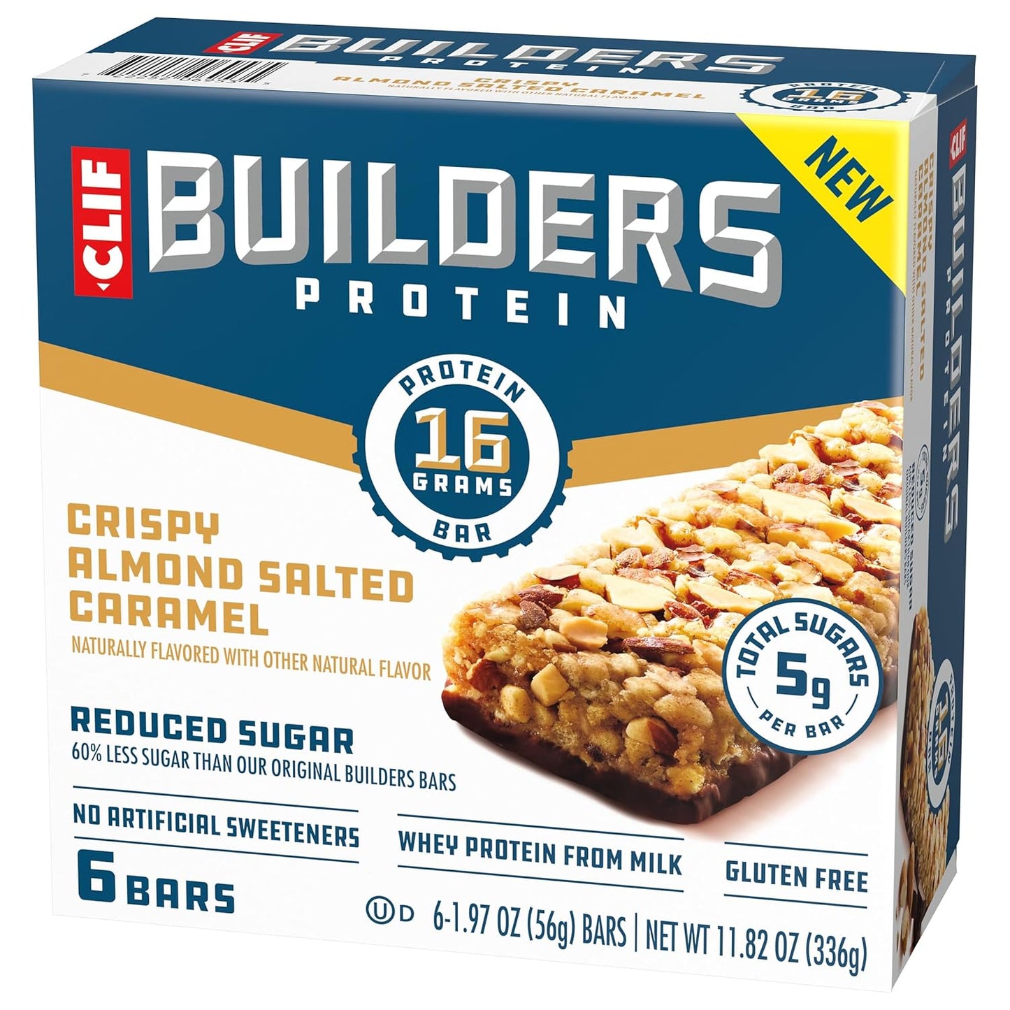CLIF BUILDERS Protein Bar - Trail-Ready Peanut Butter Chocolate Snack for Hiking, Biking, and Camping Trips