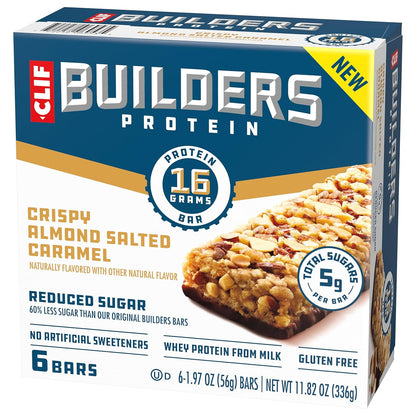CLIF BUILDERS Protein Bar - Trail-Ready Peanut Butter Chocolate Snack for Hiking, Biking, and Camping Trips