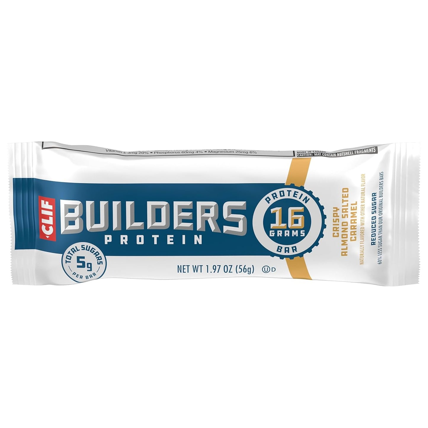 CLIF BUILDERS Protein Bar - Trail-Ready Peanut Butter Chocolate Snack for Hiking, Biking, and Camping Trips