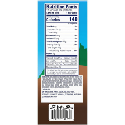 CLIF Kid Zbar Chocolate Brownie Snack Bars – Soft-Baked Lunchbox Treat for School-Age Kids, 12 Pack