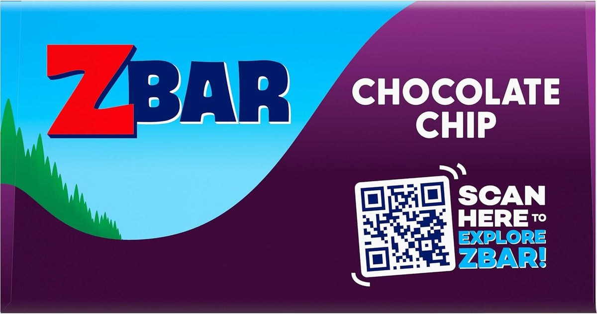 CLIF Kid Zbar Chocolate Chip Soft-Baked Bars for School Lunchboxes and After-Snack Time – 12 Individually Wrapped Organic Granola Bars