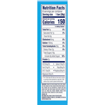 CLIF Kid Zbar Iced Oatmeal Cookie Snack Bar for Hiking Trails and Family Camping, Portable Organic Bar 6 Pack