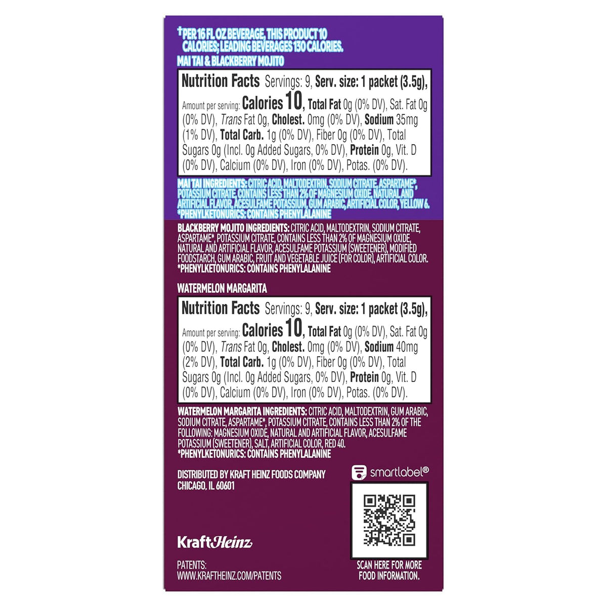 Cocktail-Inspired Drink Mix Pack – Calorie-Conscious Hydration for Home Bath Night and Mindful Relaxation, Zero Sugar