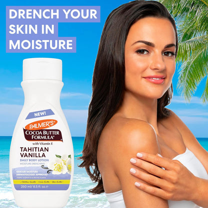 cocoa butter and vitamin e for nourishing and softening skin