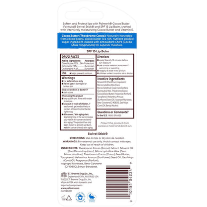 cocoa butter spf 15 lip balm for sun-protected lip hydration