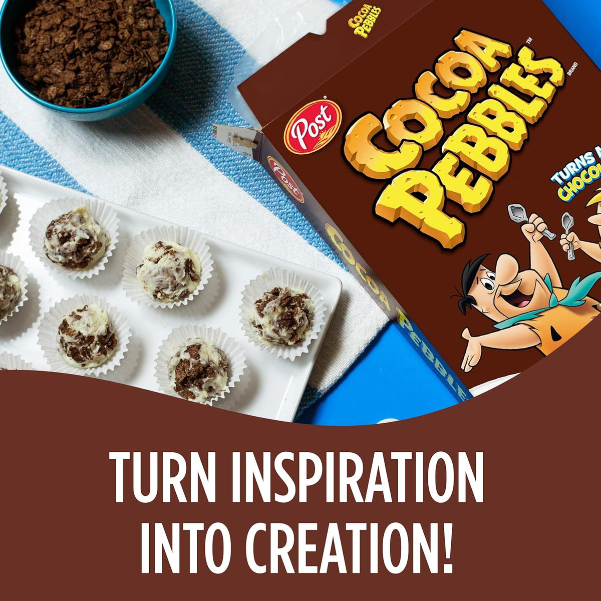 Cocoa PEBBLES Cereal – Better For You Chocolate Cereal for Stress Free School Mornings, 32 oz Mega Pack