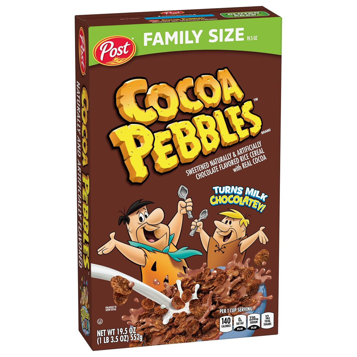 Cocoa PEBBLES Cereal – Better For You Chocolate Cereal for Stress Free School Mornings, 32 oz Mega Pack