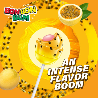 Colombina Bon Bon Bum Suckers – Individually Wrapped Mango and Tropical Flavors Safe for Playroom Snack Drawers and Birthday Parties