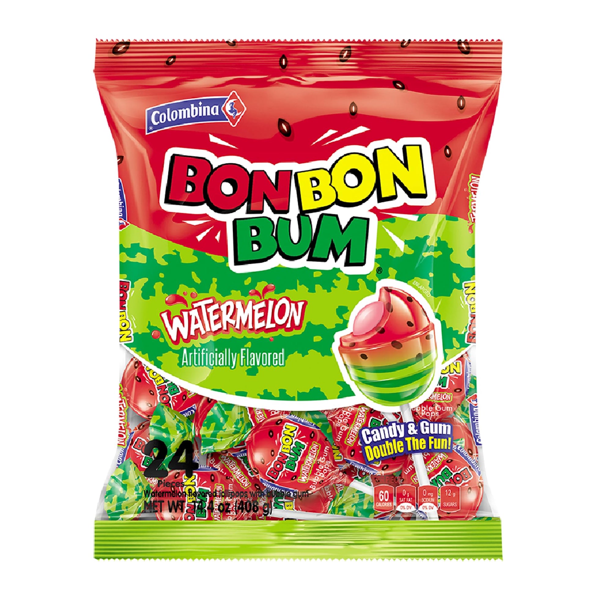 Colombina Bon Bon Bum Suckers – Portable Mango and Passion Fruit Lollipops for Camping Coolers, Outdoor Festivals and Farmers Market Treats