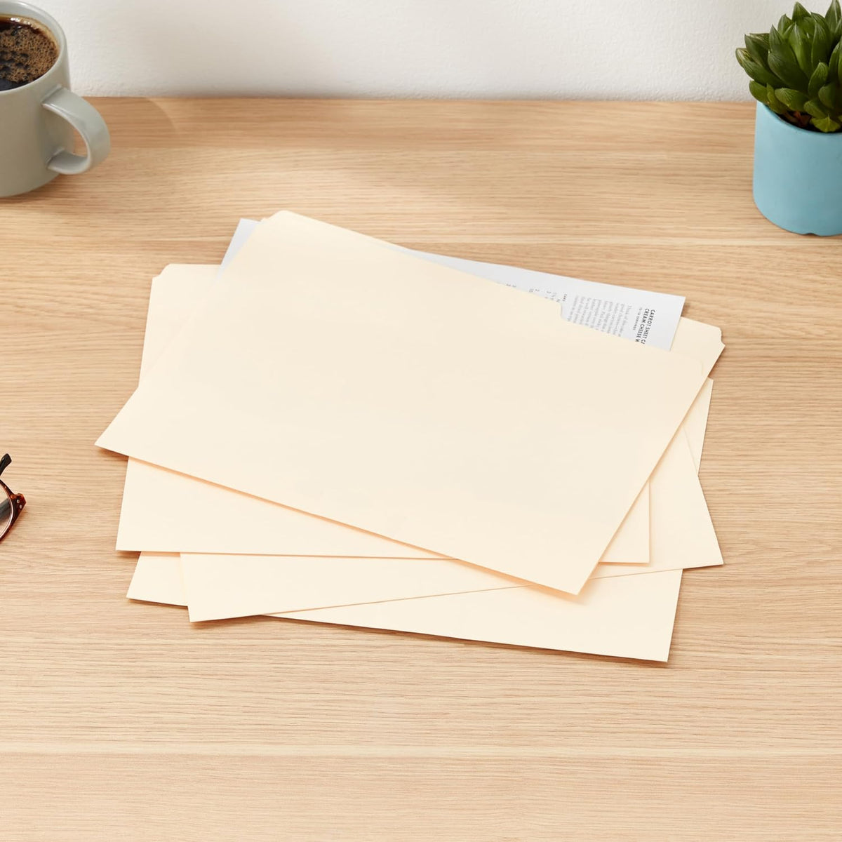 color/finish choices: classic manila or assorted colors for color-coded filing systems