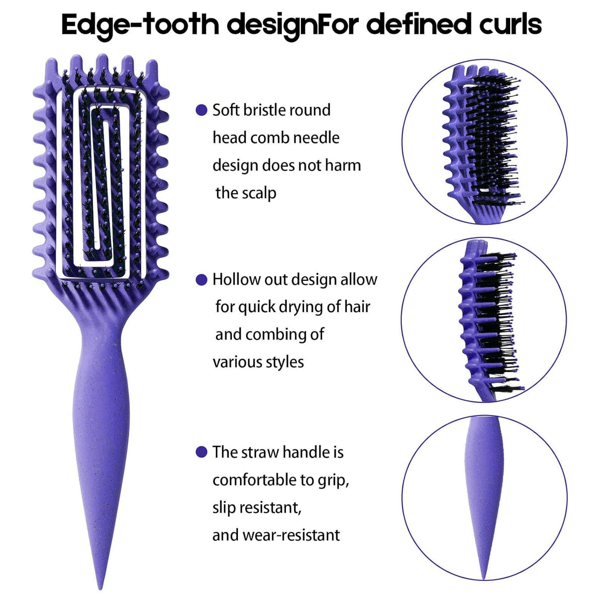 comfortable non-slip handle for controlled styling