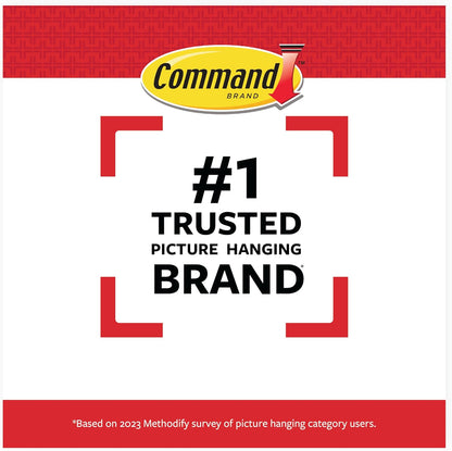 Command 20 Lb XL Heavyweight Picture Hanging Strips, No Drill Hanging Strips for Simple Wall Art in Neutral Toned Minimalist Homes, 8 Pairs White Adhesive Strips