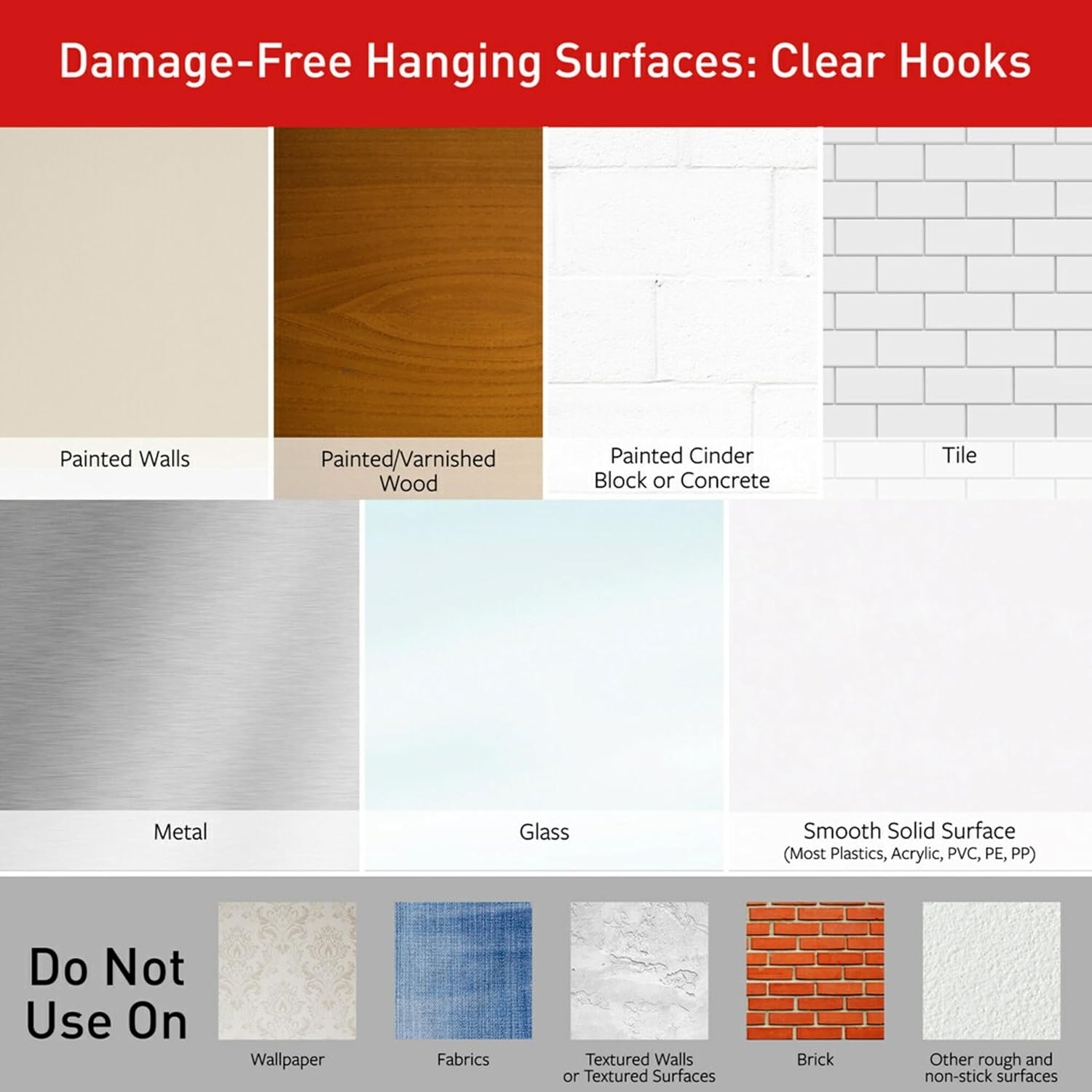 Command Clear Decorating Clips for Living Room – Damage-Free String Light and Garland Hangers