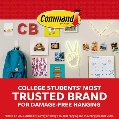 Command Clear Decorating Clips for Living Room – Damage-Free String Light and Garland Hangers