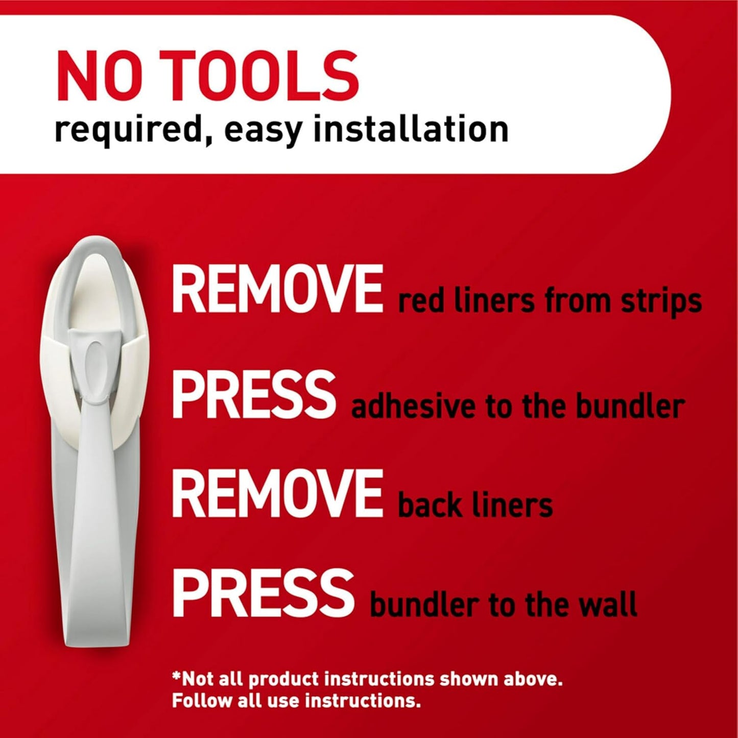 Command Cord Bundlers – Minimalist Cable Management for Home Office and Desk Areas, Damage-Free Adhesive Organizer