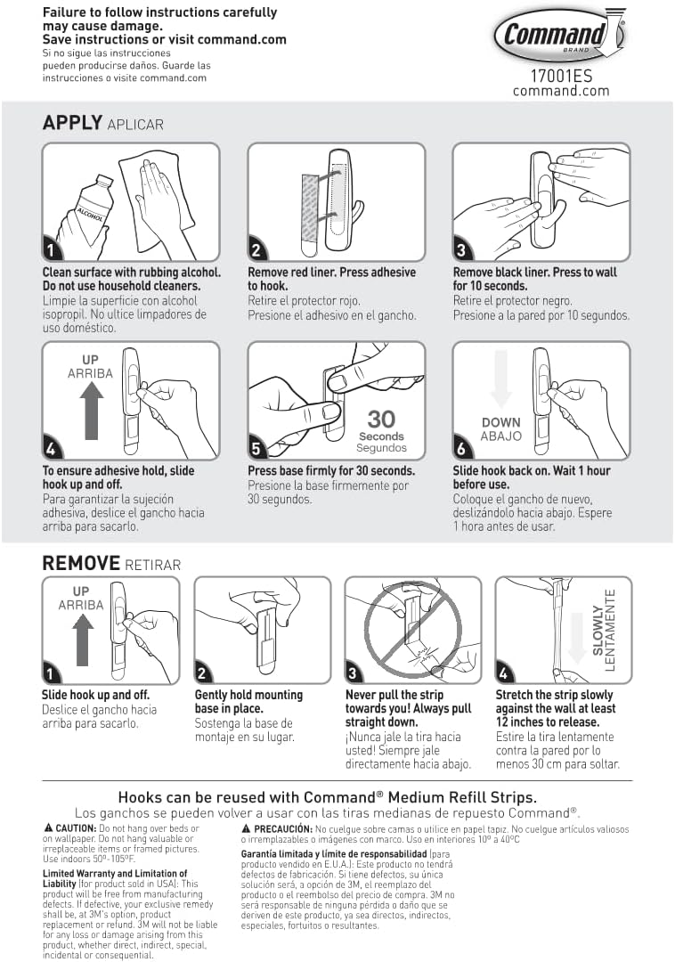 Command Medium Utility Hook Mega Pack – Damage-Free Wall Hooks for Cozy Living Room Decor and Styling