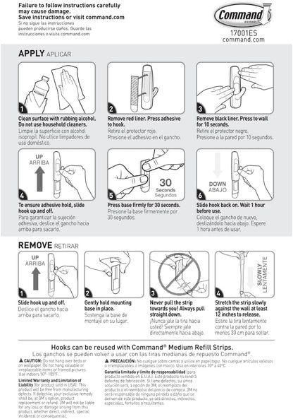 Command Medium Utility Hook Mega Pack – Damage-Free Wall Hooks for Cozy Living Room Decor and Styling