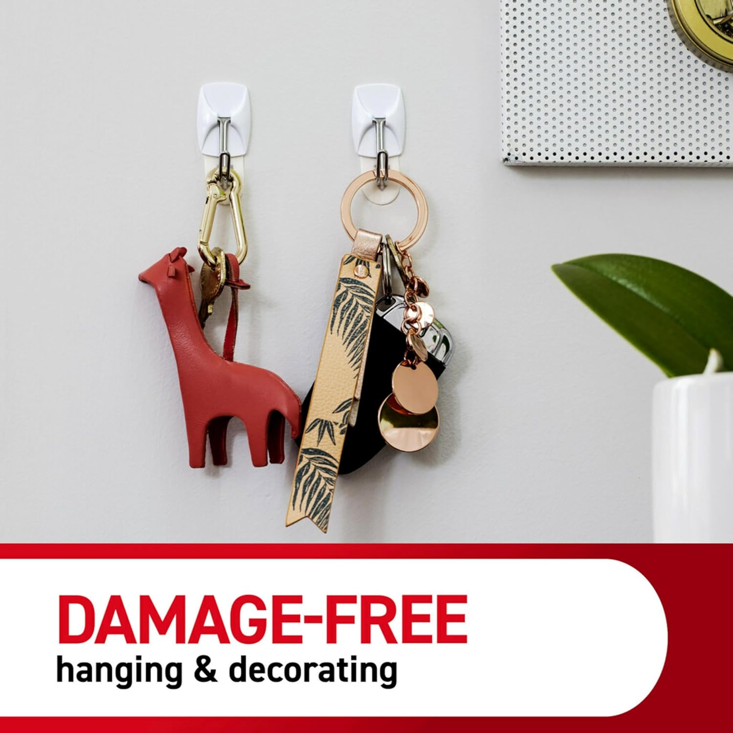 Command Small Wire Toggle Hooks – Cozy Living Room Wall Hooks for Christmas Stockings and Wreaths