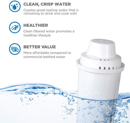 Commercial Cool Brita Replacement Filters – Pure Water for Daily Hydration and Family Wellness, NSF Certified 6-Pack