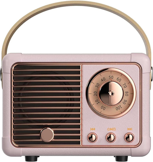 compact retro-styled enclosure in 6 color variants (pink, blue, beige, black, green, purple)