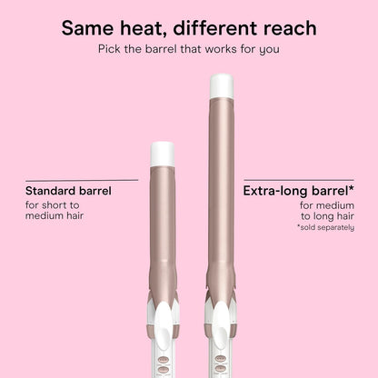 Conair Double Ceramic Curling Iron – Birthday Gift for Her, 1-Inch Barrel with Travel-Ready Case