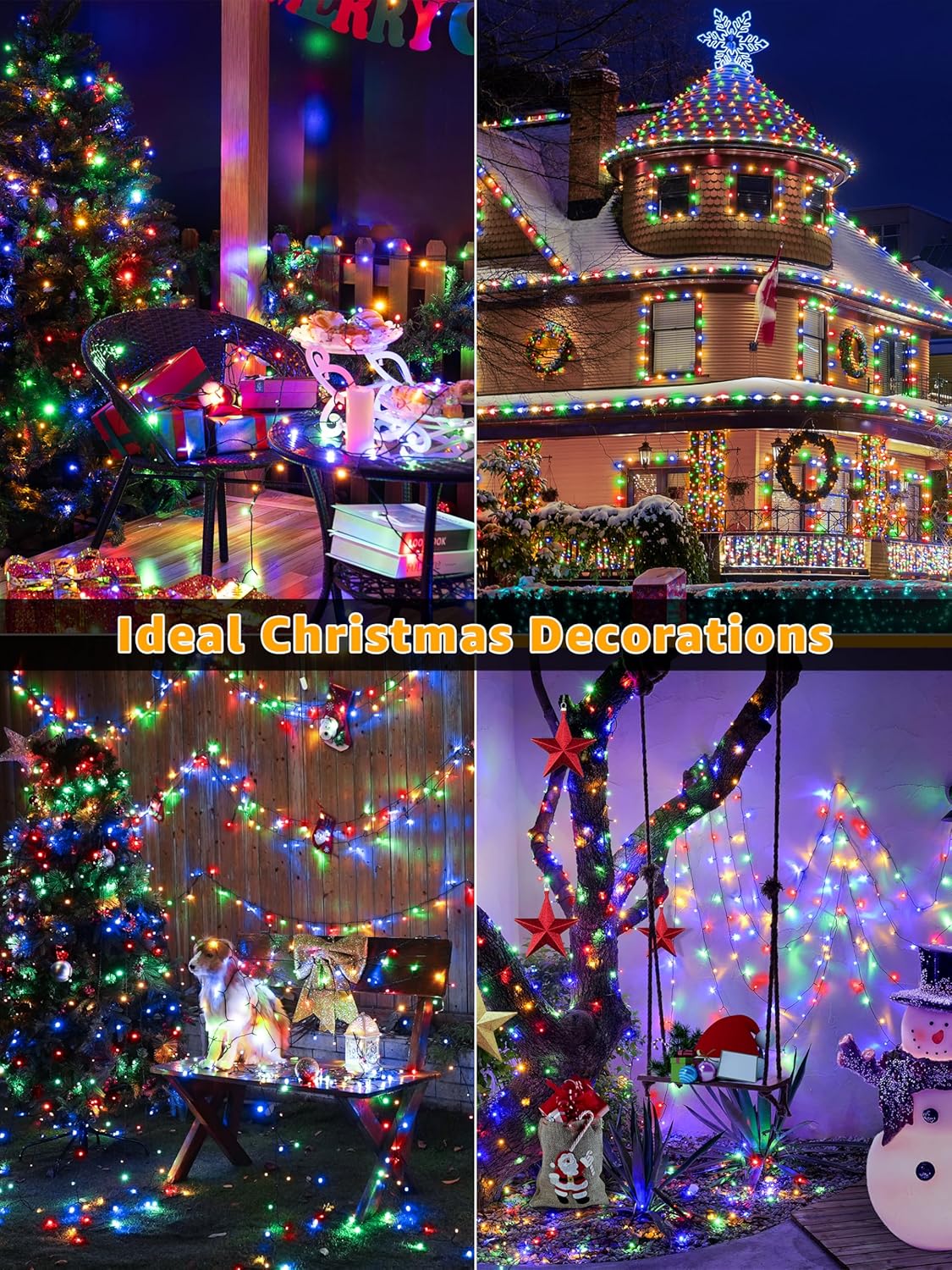 CozyHOME 328ft Multicolor LED String Lights – Living Room & Bedroom Ambiance Decor with Remote Dimmable Timer