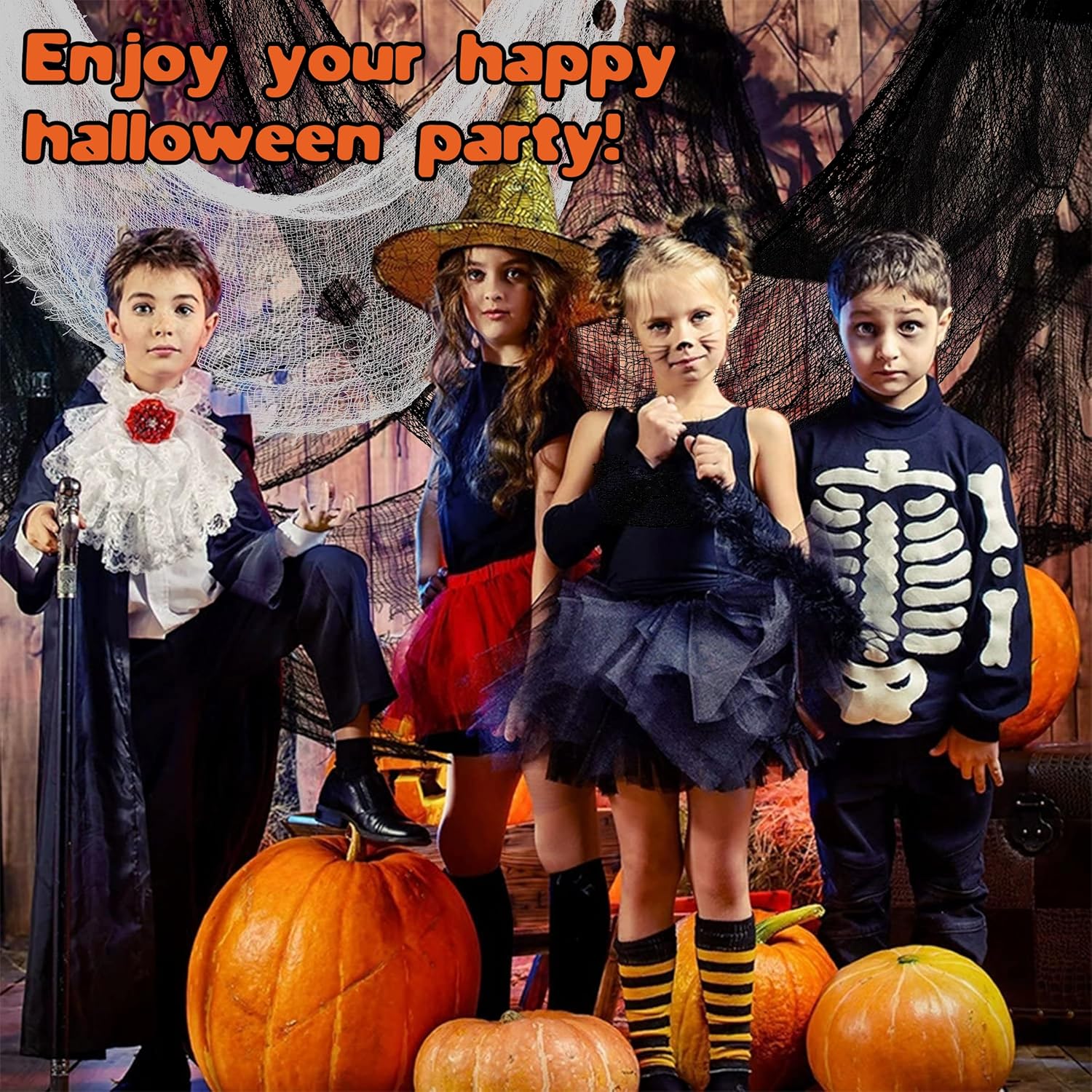 Creepy Cloth 6-Pack Gauze Decor – Weather-Friendly Halloween Drapes for Patio and Front Porch
