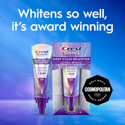 Crest 3DWhite Brilliance Ultra White Toothpaste – Streamlined Travel Kit Toothpaste for Coffee and Wine Stains