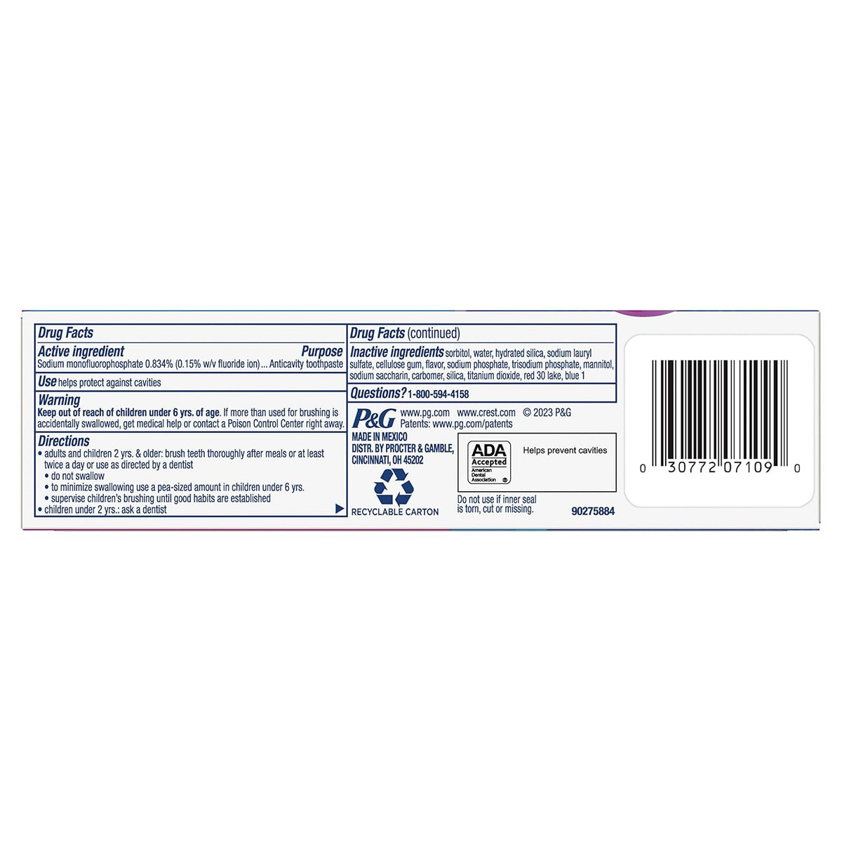 Crest Advanced Kid's Fluoride Toothpaste – Ages 2-4 and Up, 3-Pack Family Bathroom Stock for Cavity Protection