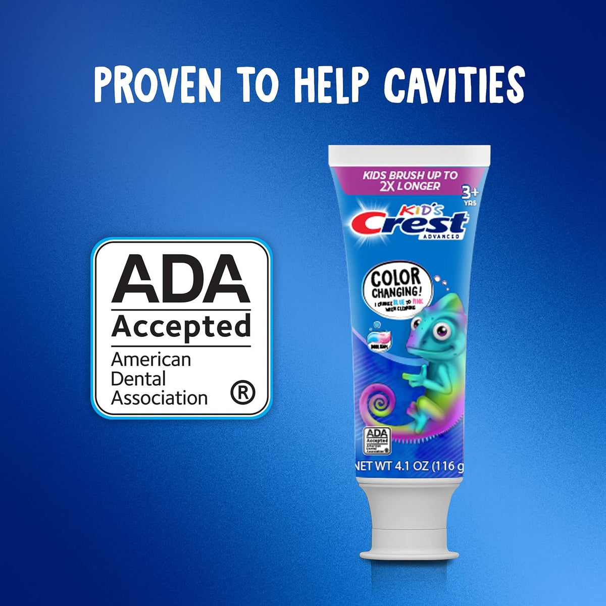 Crest Advanced Kid's Fluoride Toothpaste – Ages 2-4 and Up, 3-Pack Family Bathroom Stock for Cavity Protection