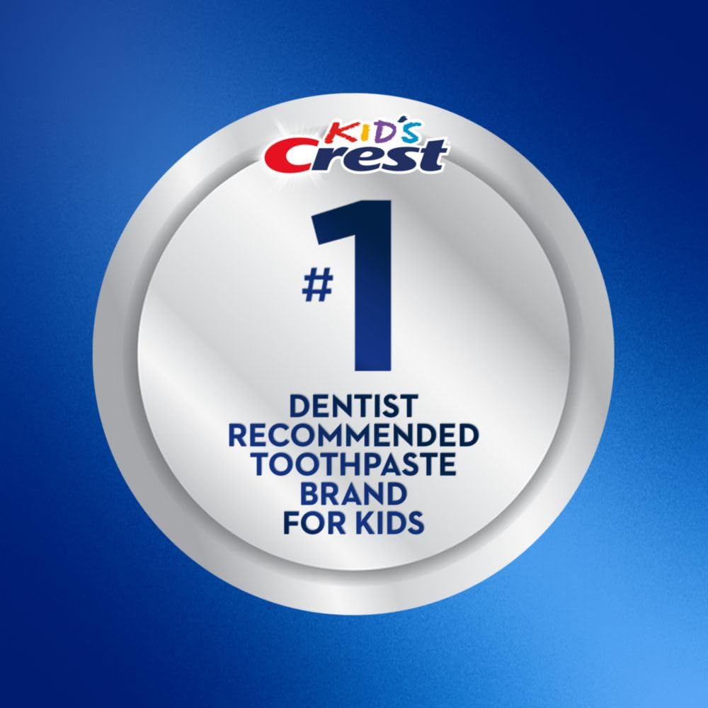 Crest Advanced Kid's Fluoride Toothpaste – Ages 2-4 and Up, 3-Pack Family Bathroom Stock for Cavity Protection