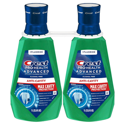 Crest Pro-Health Advanced Enamel-Strengthening Rinse for Wind-Down Self-Care Routine