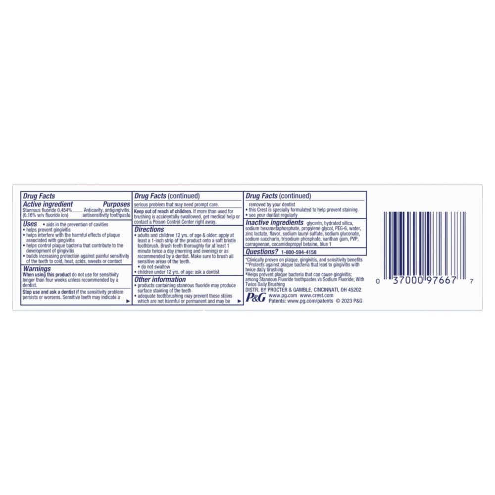 Crest Pro-Health Advanced Toothpaste – Sensitive Teeth Relief and Enamel Care for a Calming Self-Care Routine, 5.1 Oz