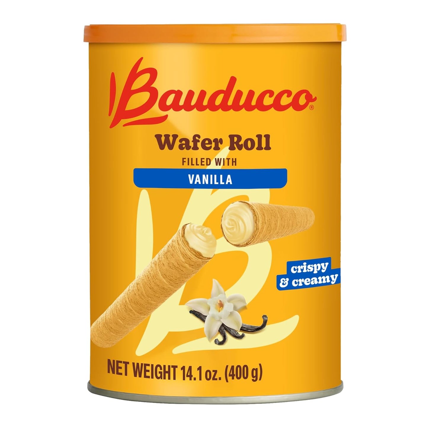 crispy rolled wafer exterior with light, airy texture