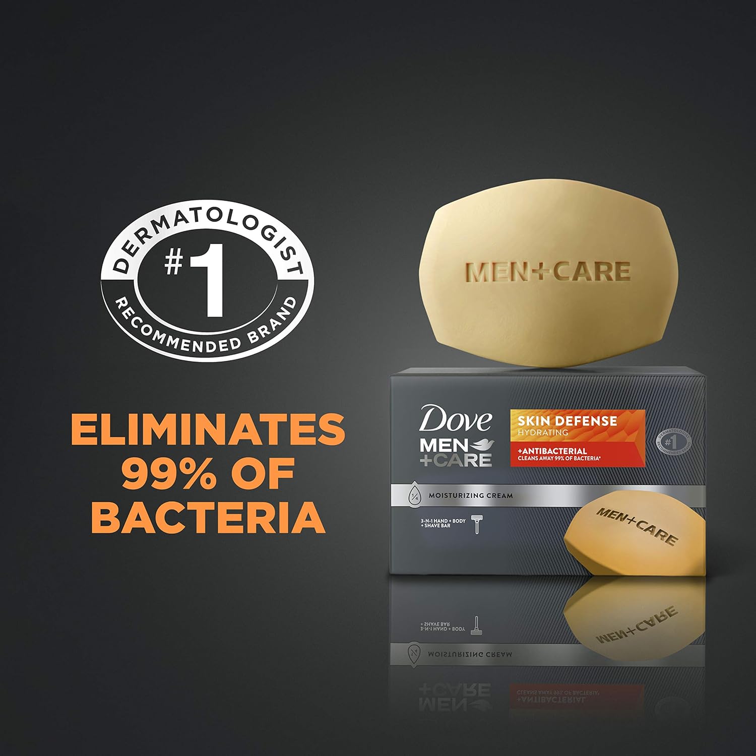cruelty-free certification (not tested on animals) and 3.75 oz bar size in a 6-count box
