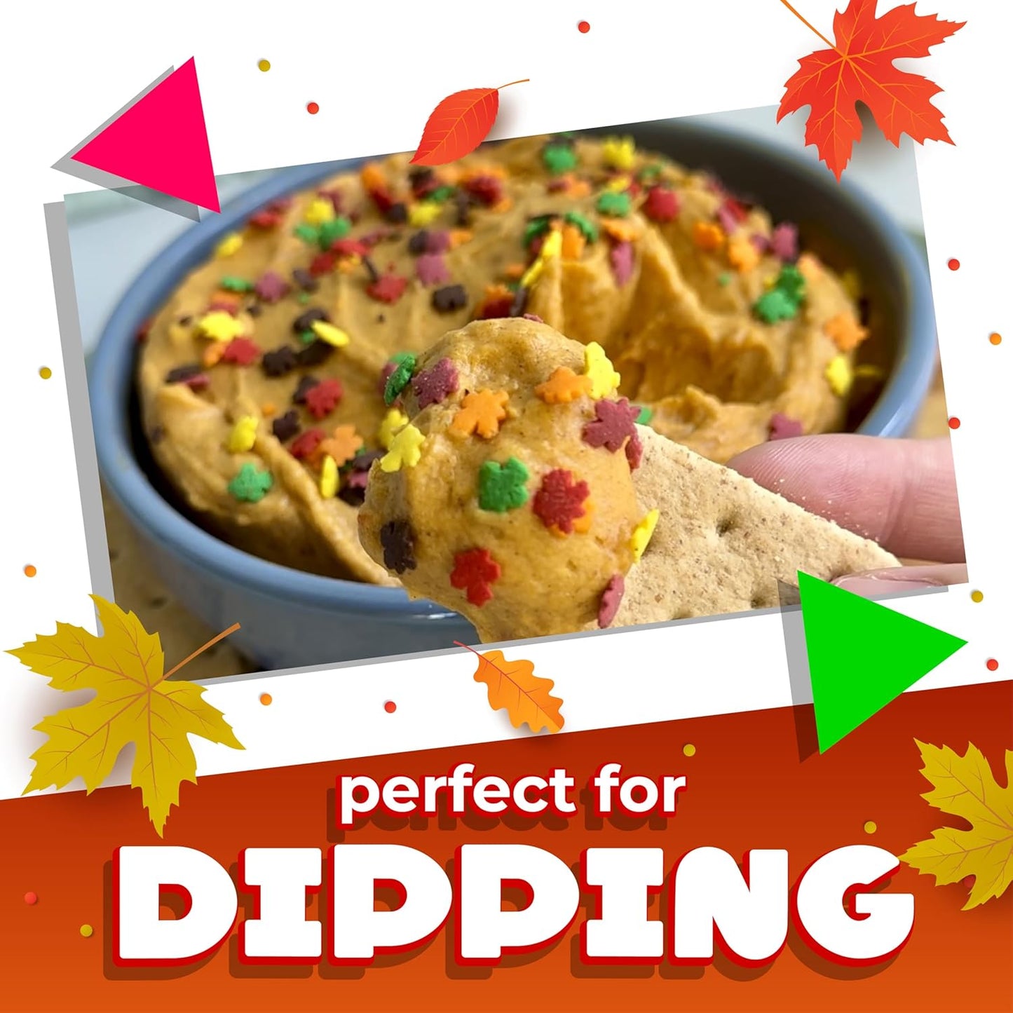 crunchy sprinkle texture compatible with frosting, batter, and finished desserts