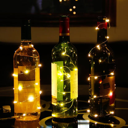 CYLAPEX 6 Pack Warm White Fairy Lights Battery Operated 7ft 20 LEDs Flexible Silver Wire for Cozy Living Room and Bedroom Decor