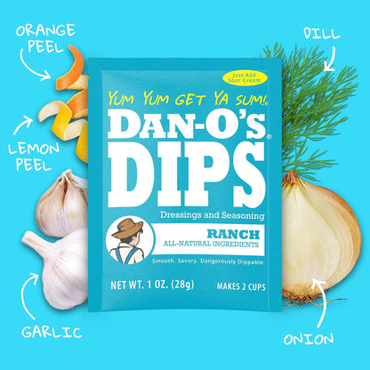 Dan-O's Dips Variety Pack – Streamlined 4-Flavor Sampler for Clutter-Free Pantries