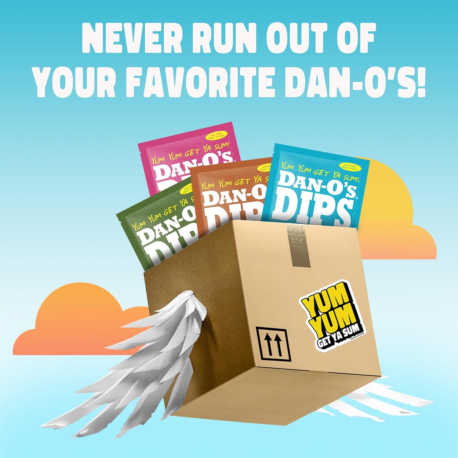Dan-O's Dips Variety Pack – Streamlined 4-Flavor Sampler for Clutter-Free Pantries